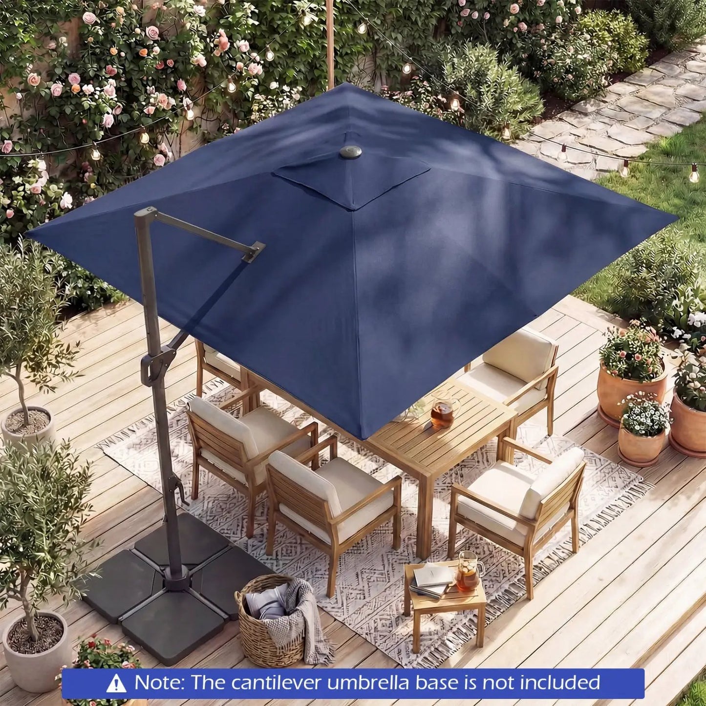 Cantilever Patio Umbrella Solar LED Lights