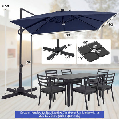 Cantilever Patio Umbrella Solar LED Lights