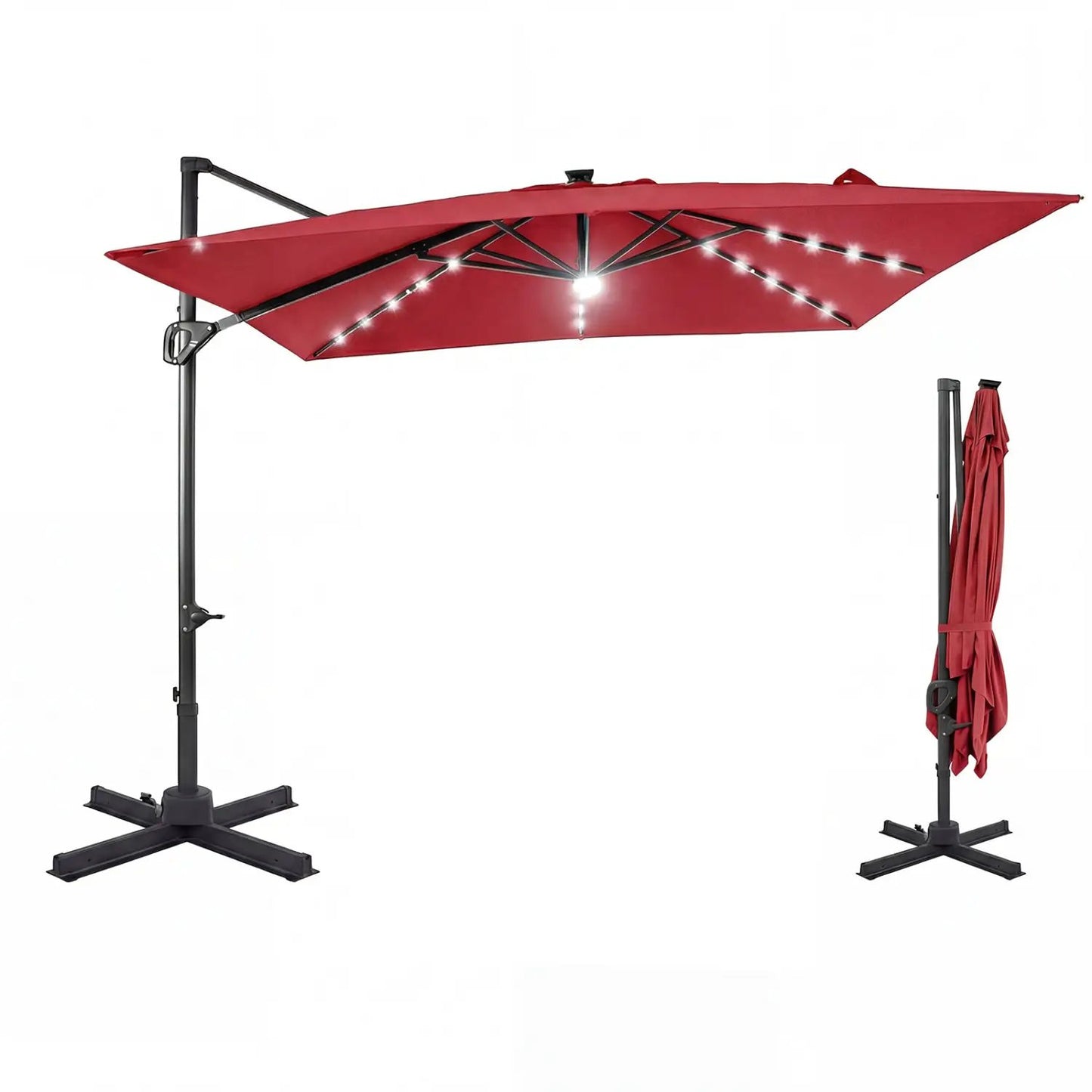Cantilever Patio Umbrella Solar LED Lights