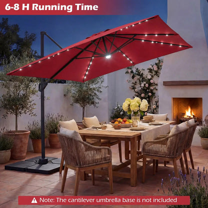Cantilever Patio Umbrella Solar LED Lights