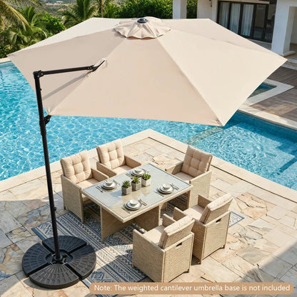 Cantilever Patio Umbrella 10 ft 360 Rotation