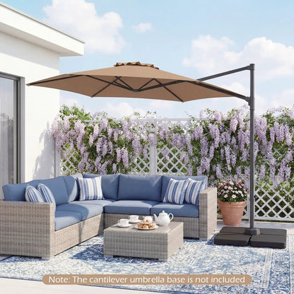 10 ft Patio Cantilever Umbrella 360 Rotation