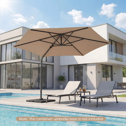 10 ft Patio Cantilever Umbrella 360 Rotation