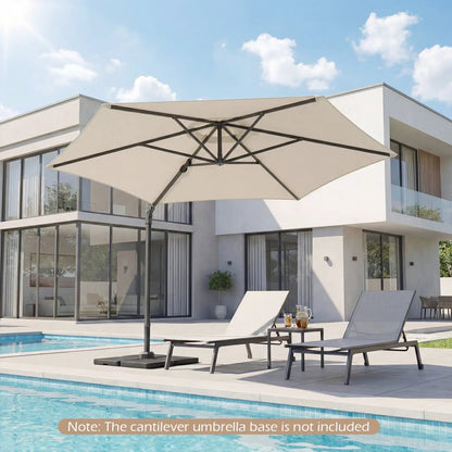 10 ft Patio Cantilever Umbrella 360 Rotation