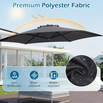 10 ft Patio Cantilever Umbrella 360 Rotation