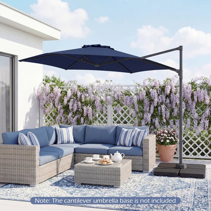 10 ft Patio Cantilever Umbrella 360 Rotation
