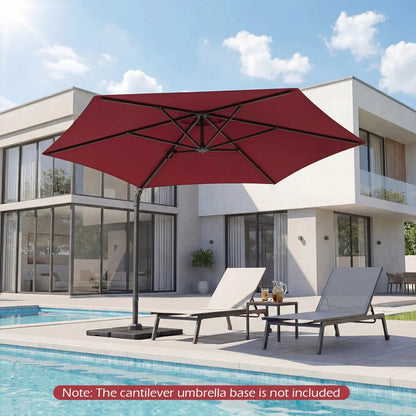 10 ft Patio Cantilever Umbrella 360 Rotation