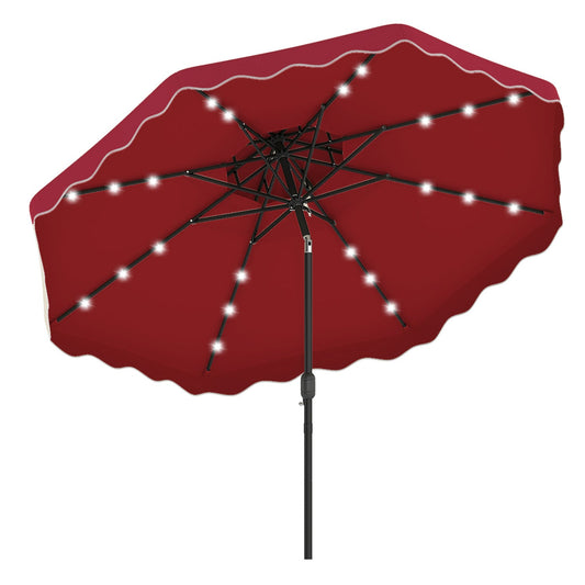 Solar LED Patio Umbrella for Deck and Pool