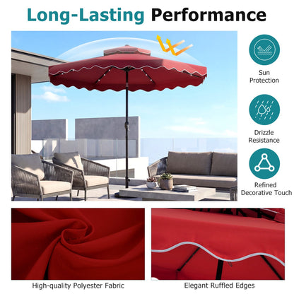 Solar LED Patio Umbrella for Deck and Pool