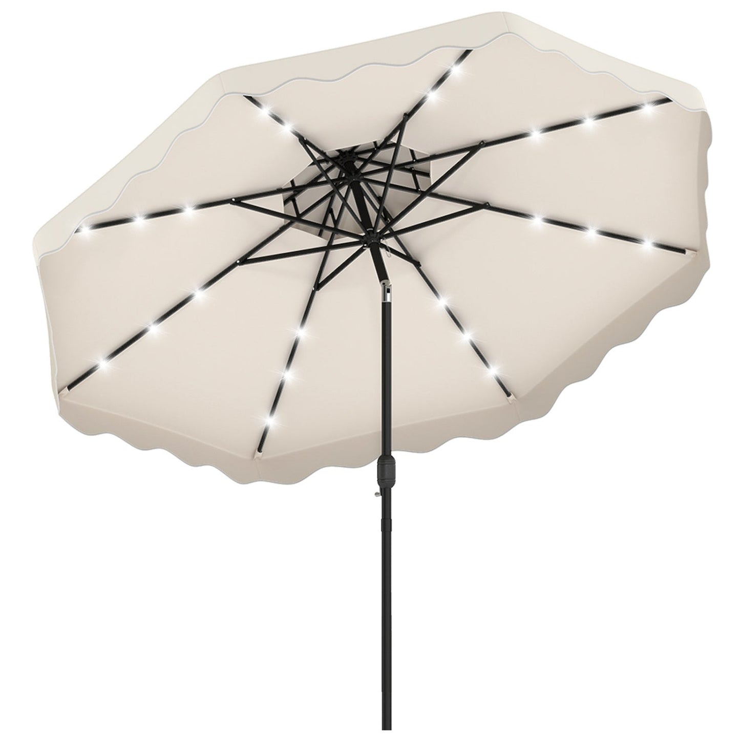 Solar LED Patio Umbrella for Deck and Pool