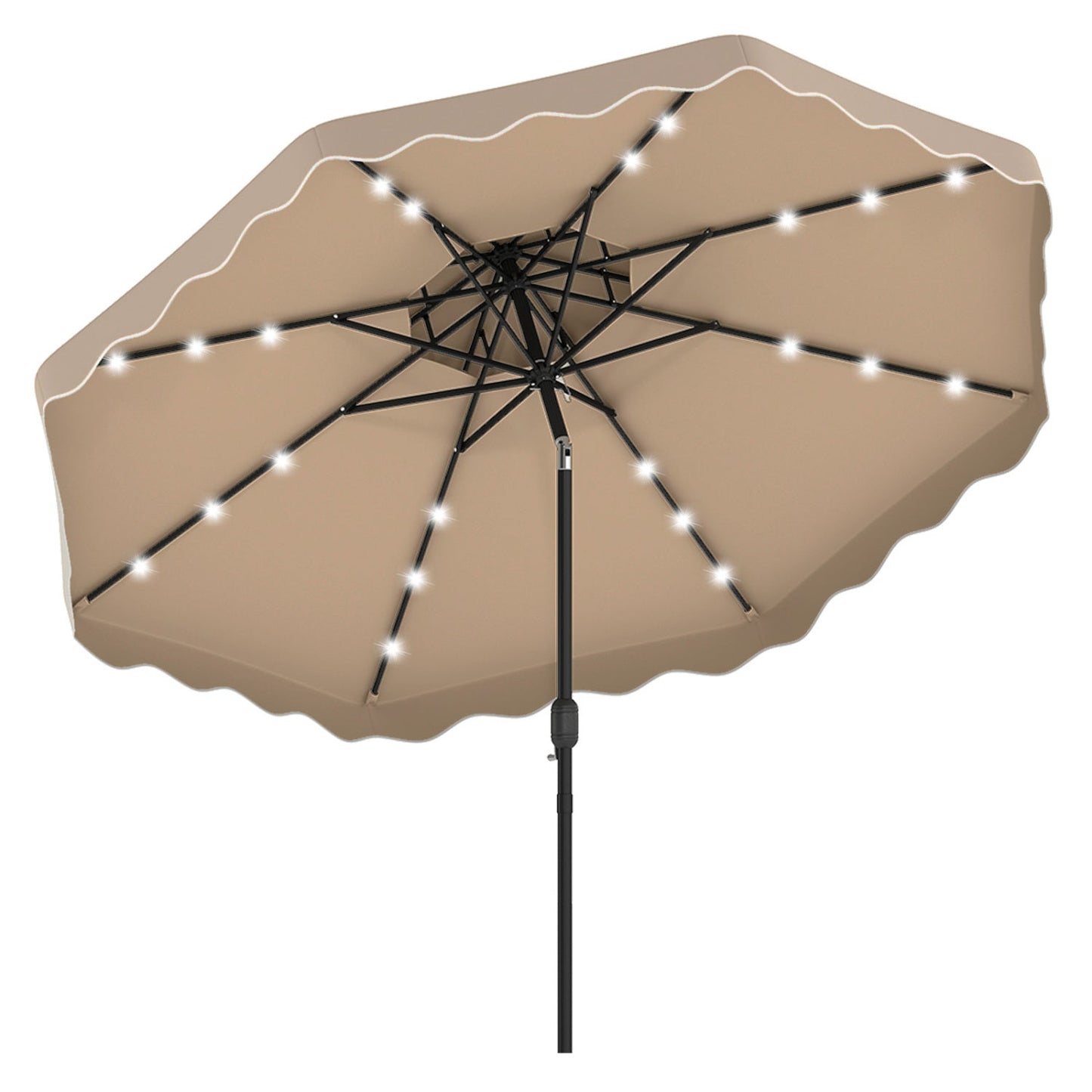 Solar LED Patio Umbrella for Deck and Pool