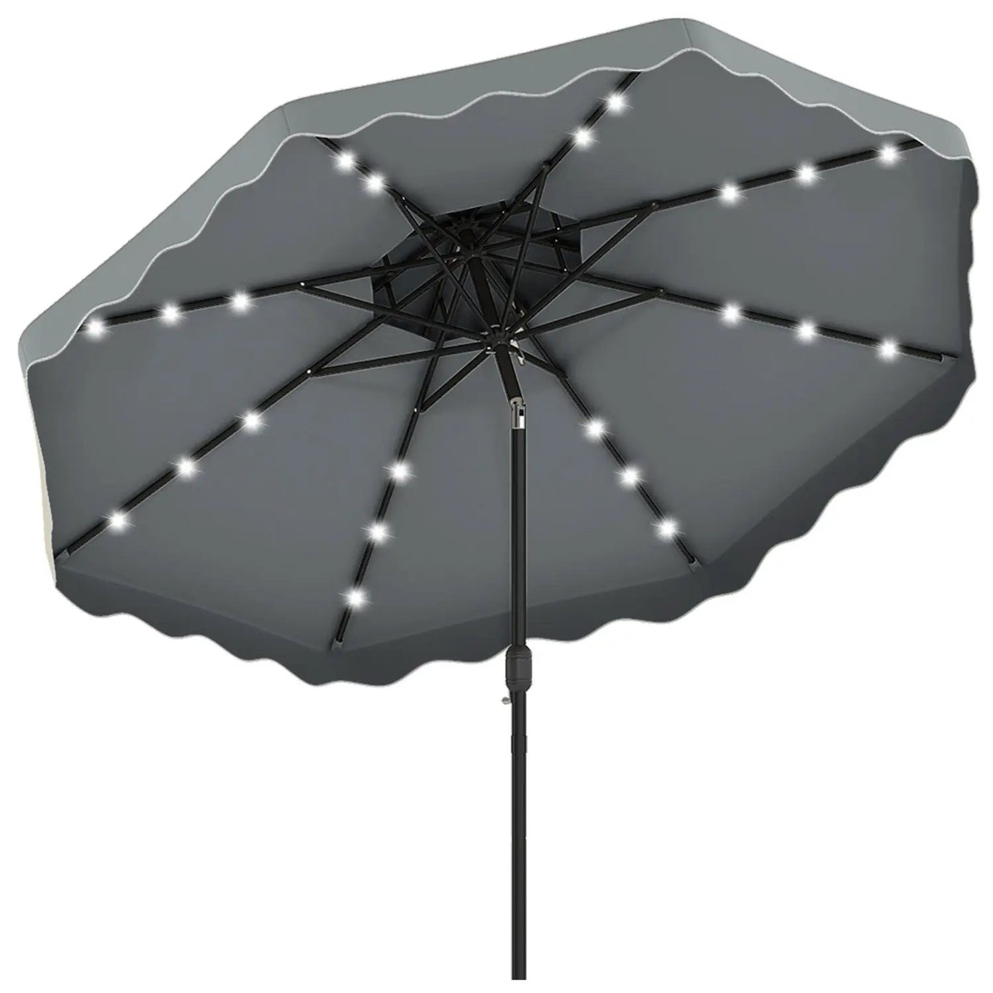 Solar LED Patio Umbrella for Deck and Pool