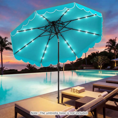 Solar LED Patio Umbrella for Deck and Pool
