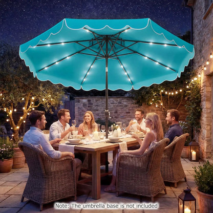Solar LED Patio Umbrella for Deck and Pool
