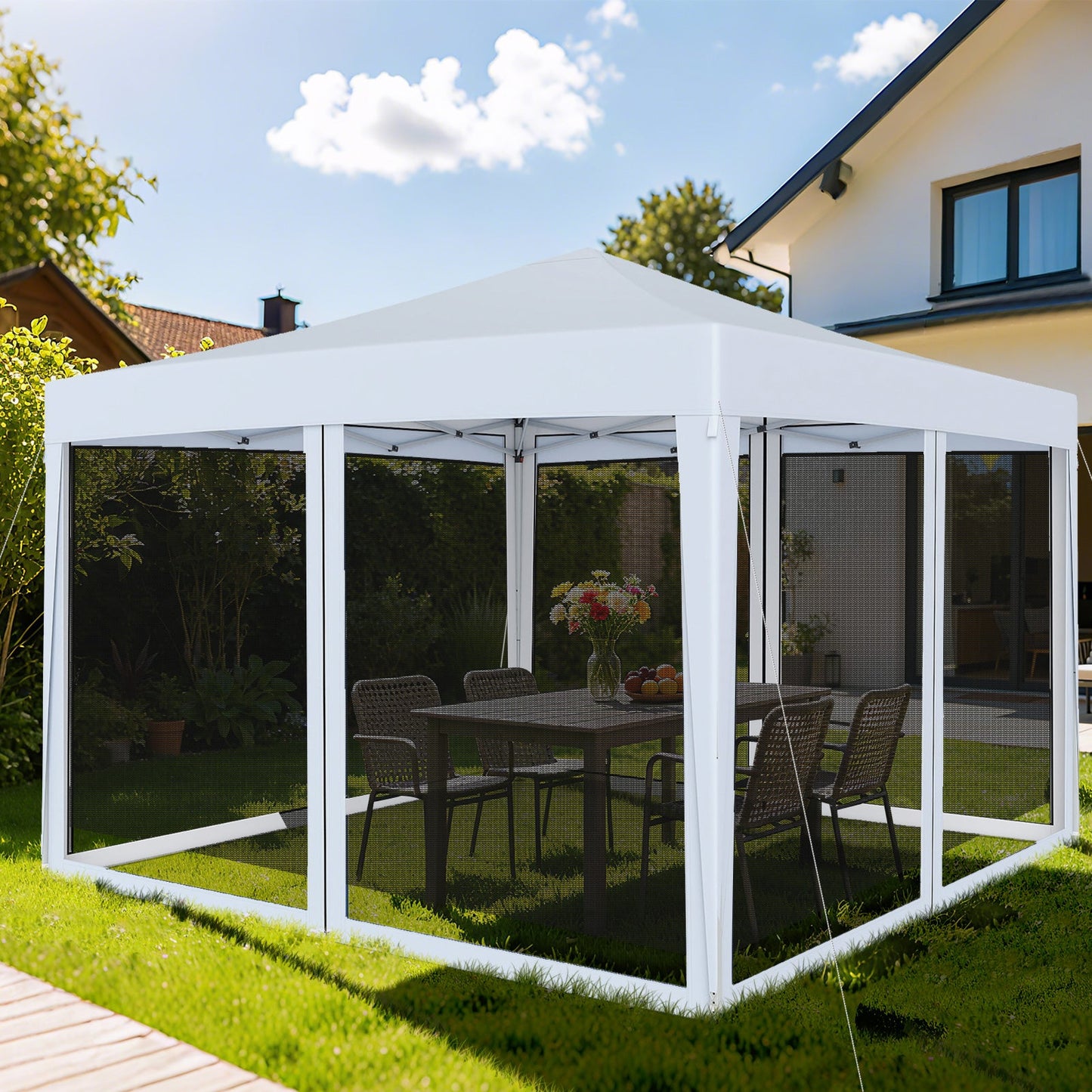 Square Outdoor Dining Table All Weather Plastic