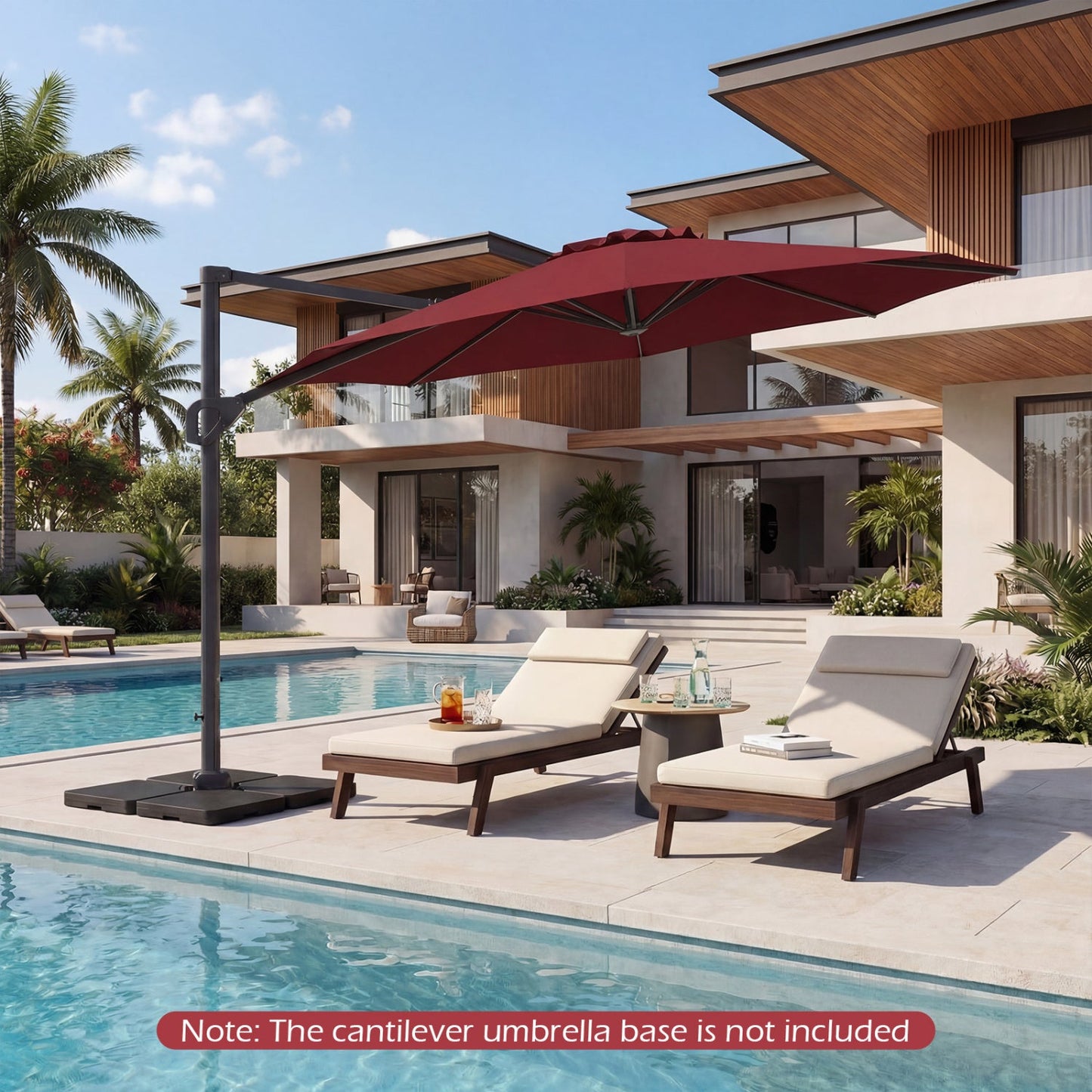 10 Feet Patio Cantilever Umbrella with Easy Tilt
