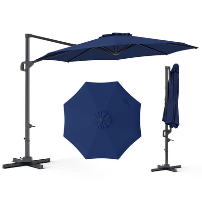 10 Feet Patio Cantilever Umbrella with Easy Tilt