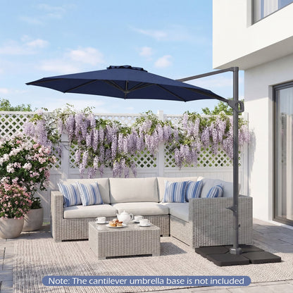 10 Feet Patio Cantilever Umbrella with Easy Tilt