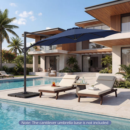 10 Feet Patio Cantilever Umbrella with Easy Tilt