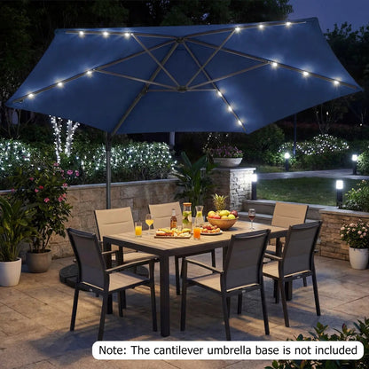 10 Feet Cantilever Umbrella With Solar Lights