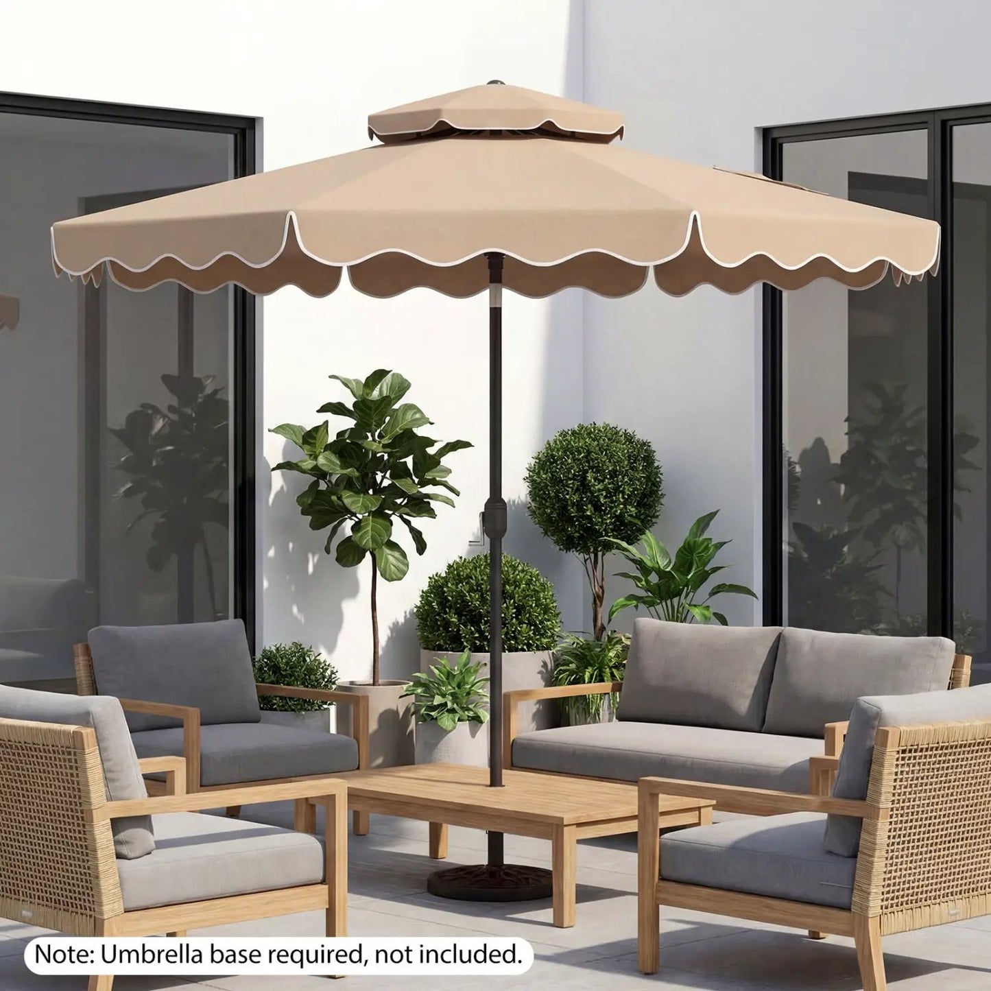 10 Ft Patio Umbrella With Push Tilt and Crank