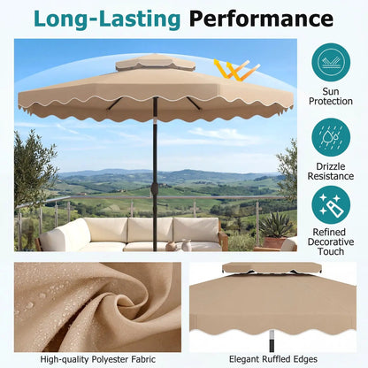 10 Ft Patio Umbrella With Push Tilt and Crank
