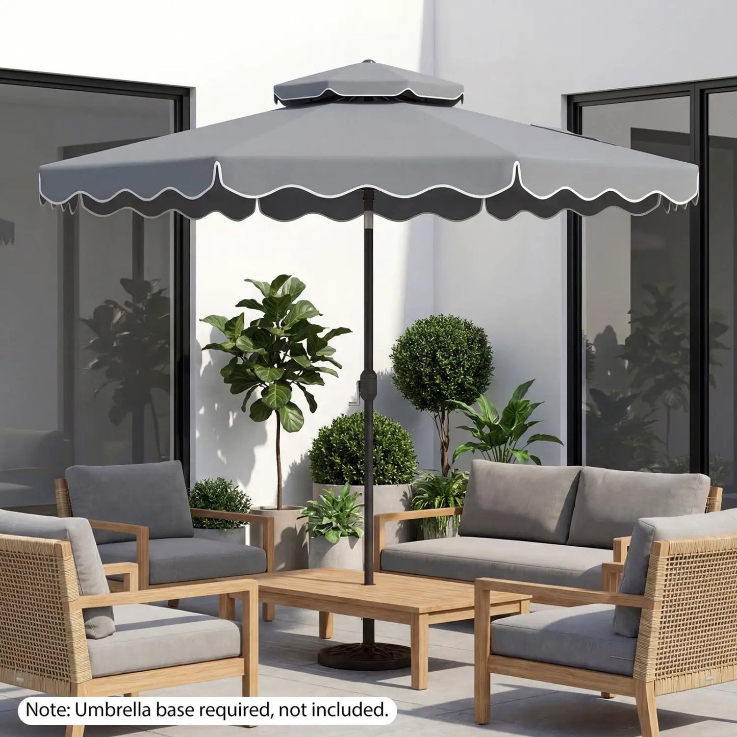 10 Ft Patio Umbrella With Push Tilt and Crank