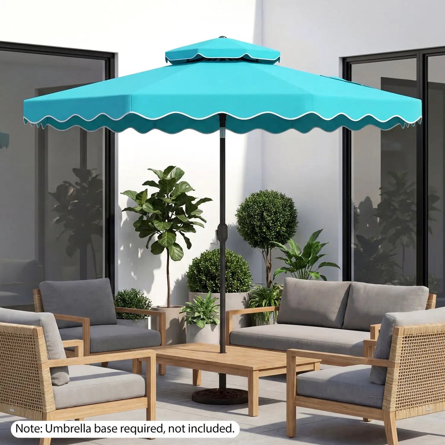 10 Ft Patio Umbrella With Push Tilt and Crank