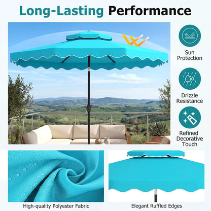 10 Ft Patio Umbrella With Push Tilt and Crank