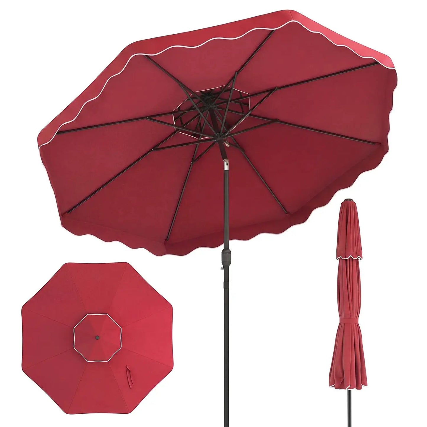 10 Ft Patio Umbrella With Push Tilt and Crank