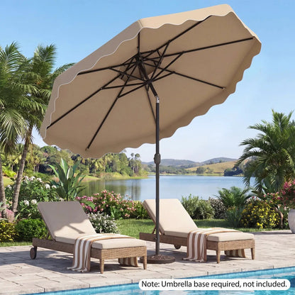 10 Ft Patio Umbrella With Push Tilt and Crank
