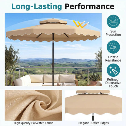 10 Ft Patio Umbrella With Push Tilt and Crank