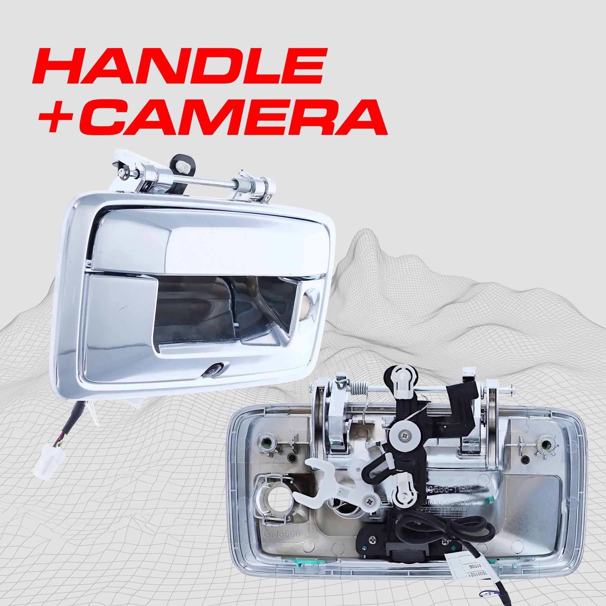 Chrome tailgate handle with backup camera Master Tailgaters for 2014-2015 Silverado/Sierra on Tampa Home & Garden Store