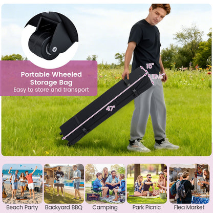 GemGear portable wheeled storage bag for a 10x20 pop-up canopy tent in black on Tampa Home & Garden Store
