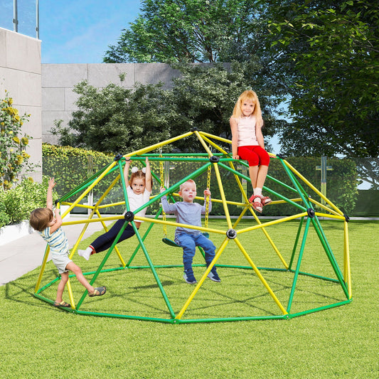 10 Feet Dome Climber with Swing and 800 Lbs Load Capacity