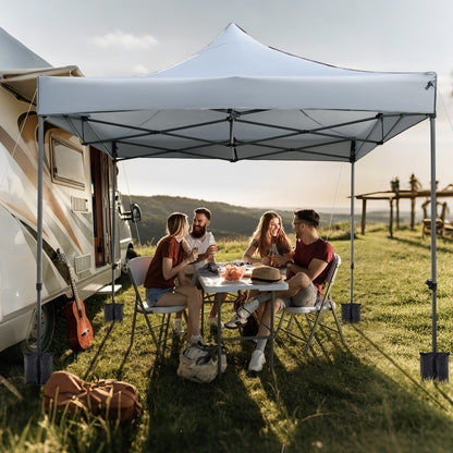GemGear 10x10 ft outdoor pop up canopy tent gray with wheeled bag on Tampa Home & Garden Store