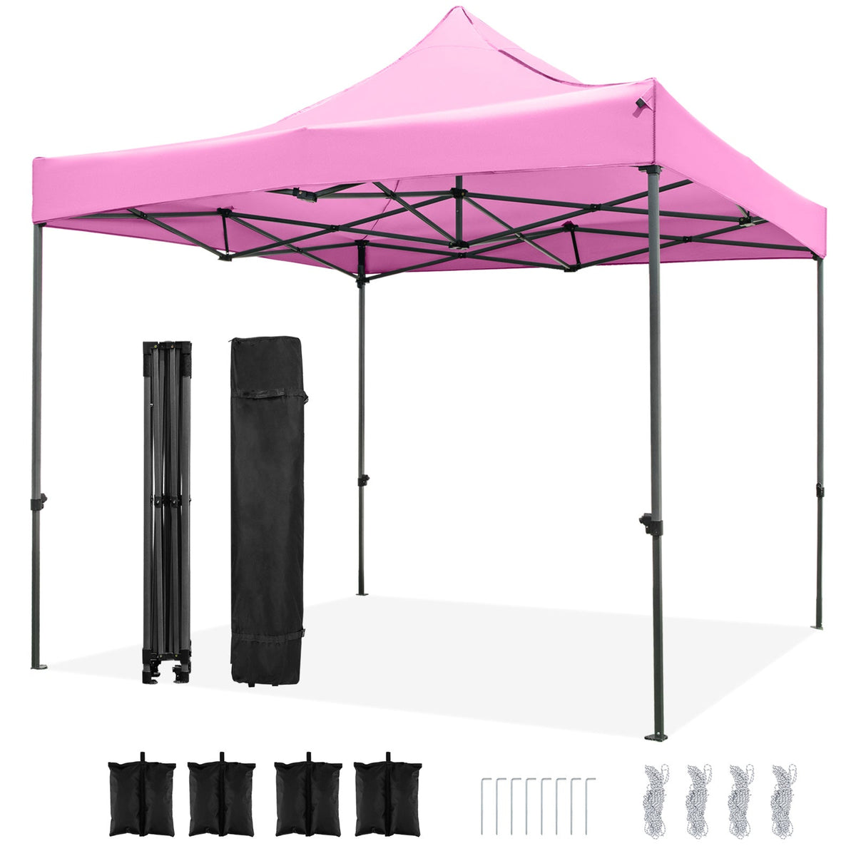 GemGear pop up canopy tent 10x10 ft pink with wheeled bag on Tampa Home & Garden Store