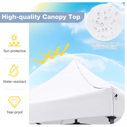 GemGear 10x10 ft pop-up canopy tent with wheeled bag, white canopy, 420D Oxford PU-coated fabric on Tampa Home & Garden Store