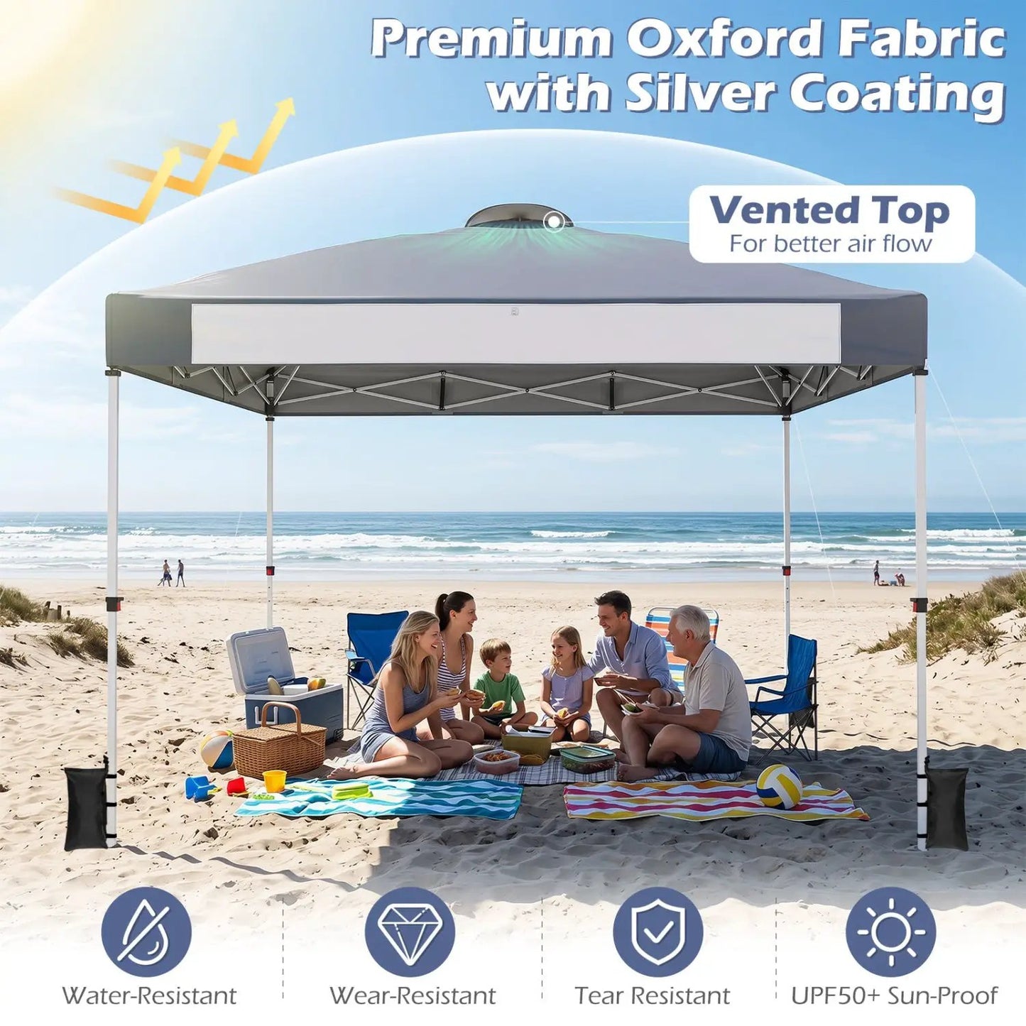10x10 Pop Up Canopy Tent With Roller Bag