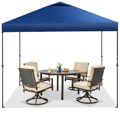 Toldo plegable instantáneo de 10 x 10 pies para exteriores con bolsa de transporte - Azul