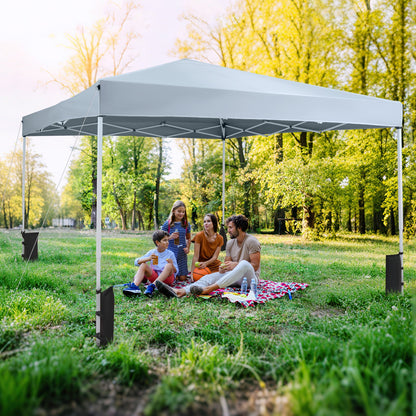 10 x 10 Feet Pop up Canopy Tent with Carrying Bag and 4 Sandbags