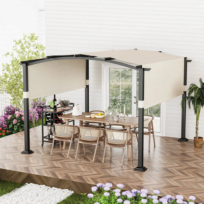 Outdoor Pergola 10x10 Modern Arched Patio Shelter