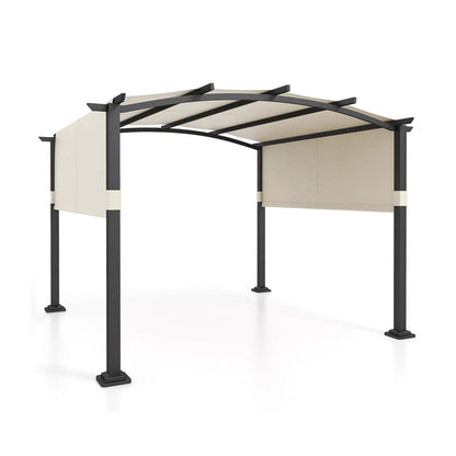 Outdoor Pergola 10x10 Modern Arched Patio Shelter