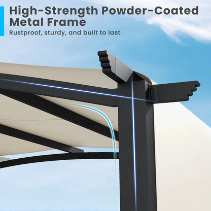 Outdoor Pergola 10x10 Modern Arched Patio Shelter