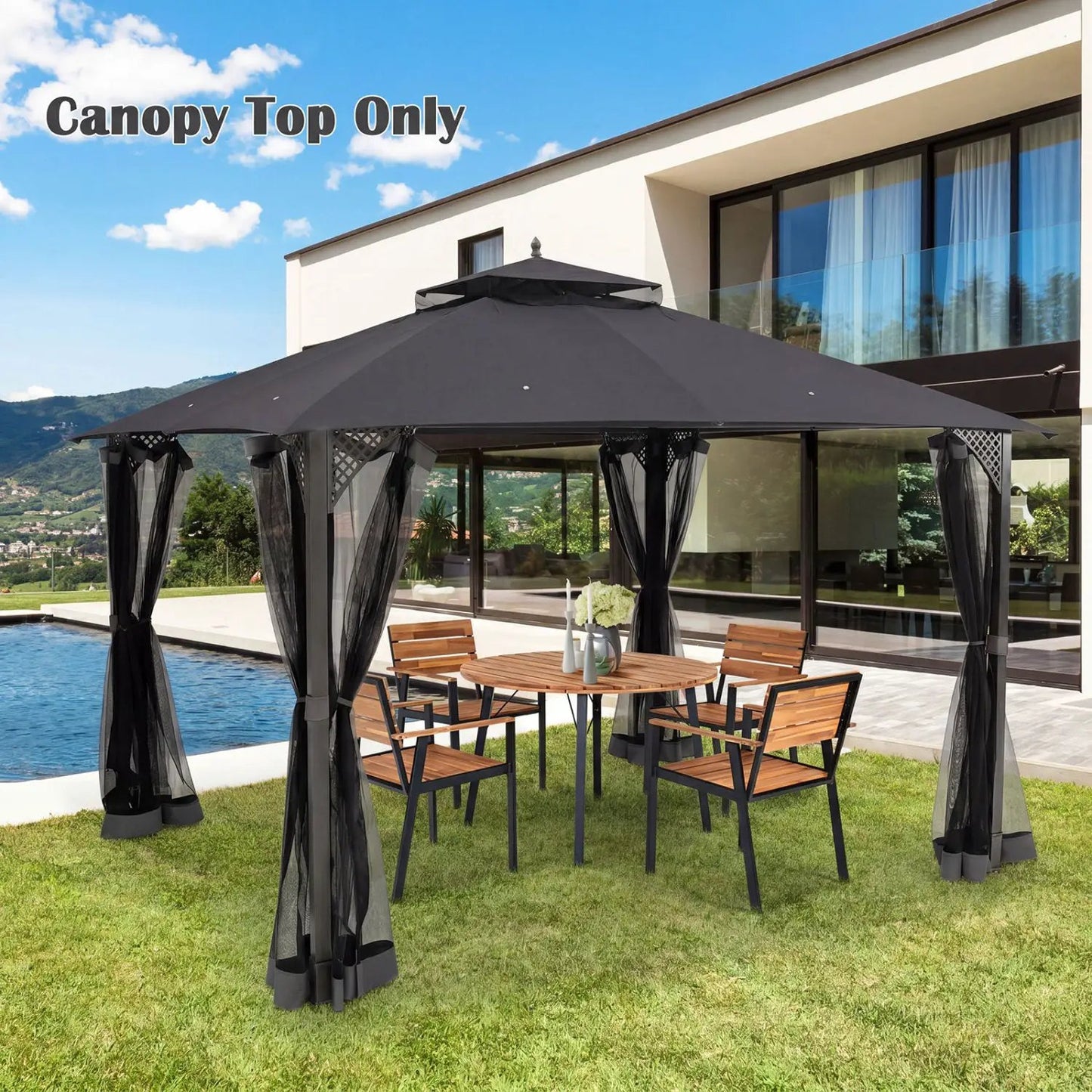 10x12 Gazebo Replacement Canopy with Vent