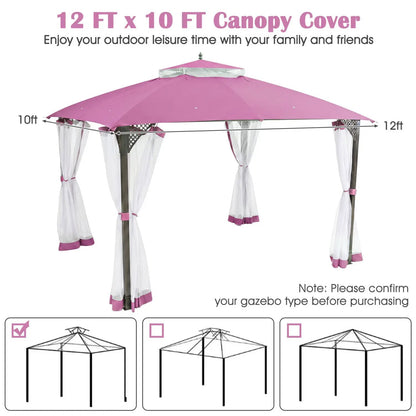 10x12 Gazebo Replacement Canopy with Vent