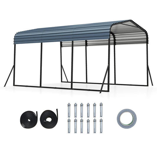 Heavy Duty Carport Shelter Galvanized Steel Roof
