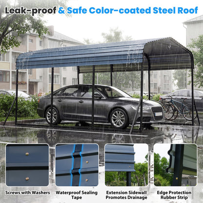 Heavy Duty Carport Shelter Galvanized Steel Roof