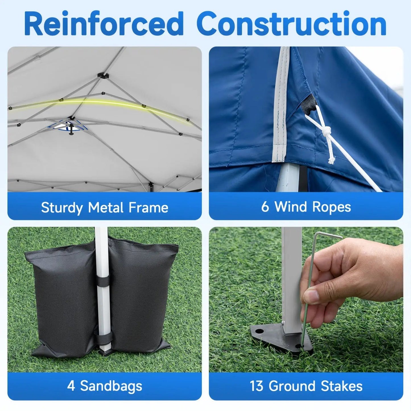 Pop Up Canopy Tent 10x20 Ft With 6 Sidewalls
