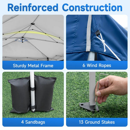 Pop Up Canopy Tent 10x20 Ft With 6 Sidewalls